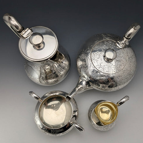 1938 年英國復古鍍銀 4 件套 T 卹套裝埃爾金頓